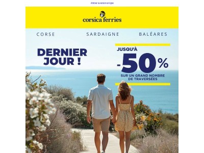 DERNIER JOUR pour la promo jusqu'à -50% !