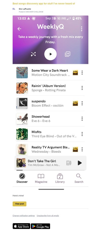Best songs discovery app for stuff I've never heard of