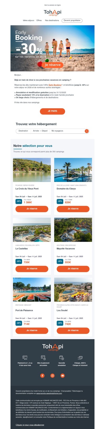🌞 Jusqu'à -30% sur vos vacances 2026