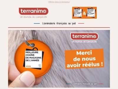 Terranimo est réélue 🏆 Meilleure Chaîne de Magasins !
