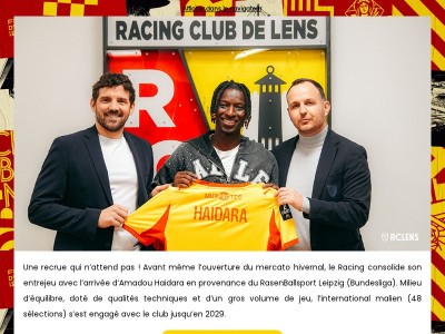 Amadou Haidara est déjà Lensois🔴🟡