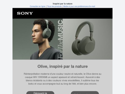 WH-1000XM6 : maintenant disponible en Olive