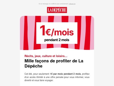 ⛱️ Pendant vos vacances, toutes nos séries pour 1€/mois !