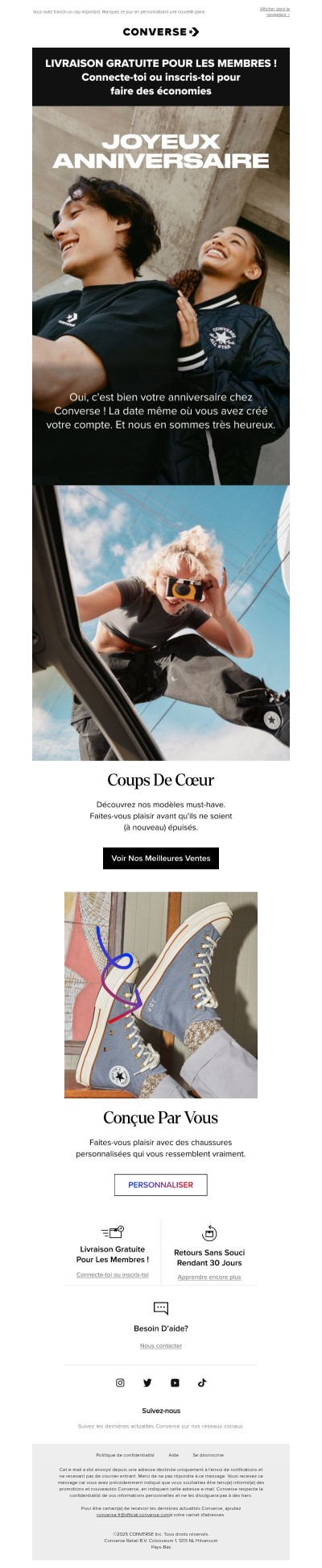 C'est votre anniversaire Converse