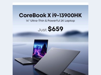 🔥 Meet CHUWI's First Intel i9 Laptop – CoreBook X with Stunning 2K Display!