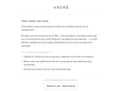Transparence sur nos emails
