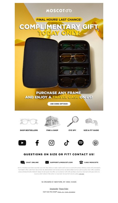 FINAL HOURS: Complimentary Gift!