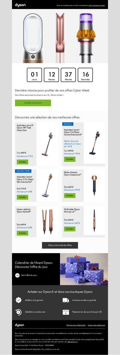 Offres Cyber ​​Week: dernière chance