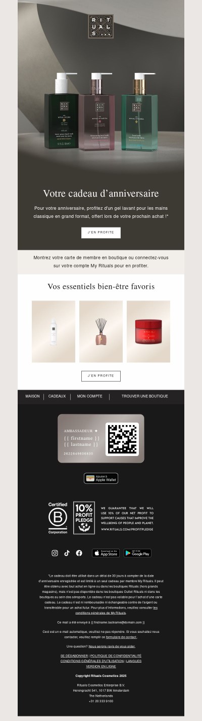 Votre cadeau d'anniversaire vous attend 🎁