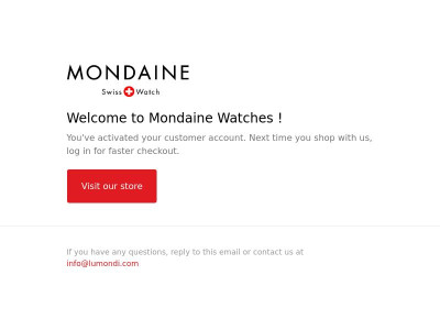 Customer account confirmation