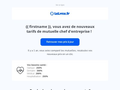 {{ firstname }}, vos tarifs de mutuelle ont changé !