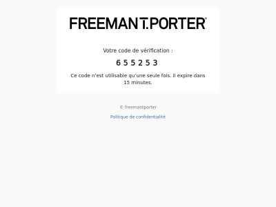 Votre code est : 655253