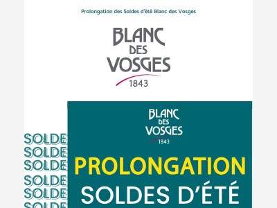 PROLONGATION DES SOLDES d’été avec Blanc des Vosges !