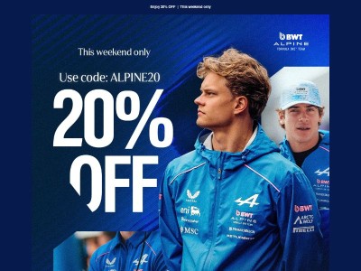 Don’t miss out: Enjoy 20% OFF sitewide 💙