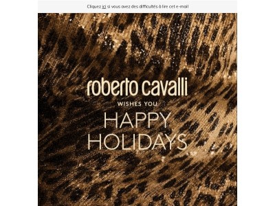 Joyeuses Fêtes de la part de Roberto Cavalli