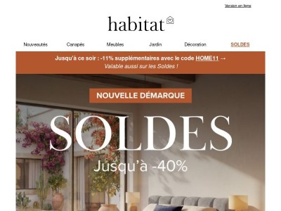 2ème démarque Soldes : Jusqu'à -40% sur nos pièces design