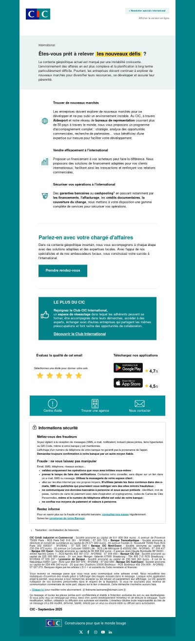 International : êtes-vous prêt à relever les nouveaux défis ?