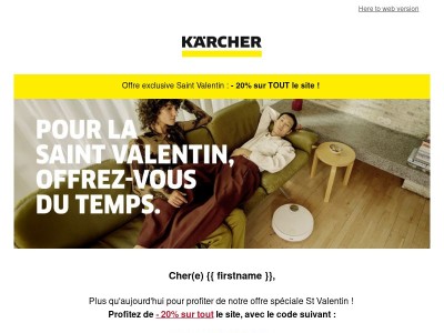 💛 Dernière chance offre Saint Valentin : - 20% sur TOUT !