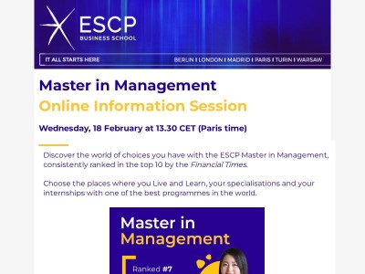 Online Information Session - 18 February