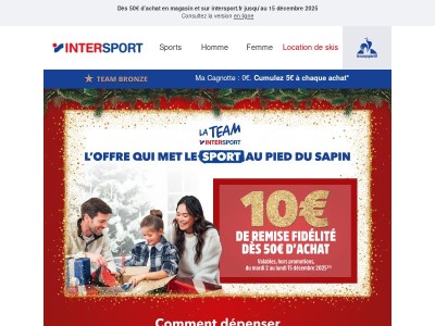 🎁 EXCLU TEAM BRONZE : votre Noël commence avec 10€ offerts !