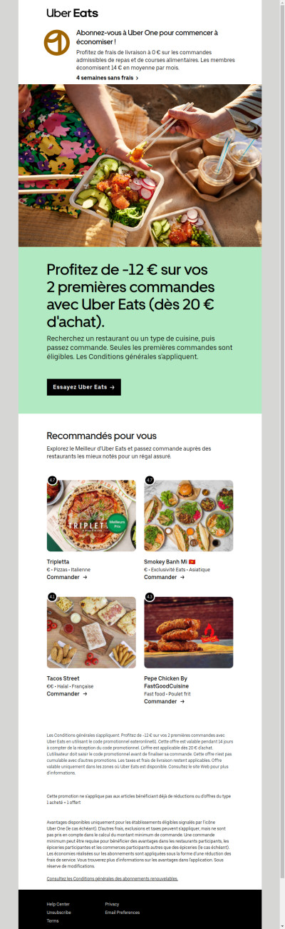Vous pouvez encore économiser jusqu'à 12 € sur 2 commandes