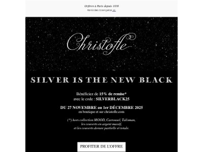 Ne manquez pas l’offre Silver is the New Black