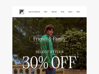 Friends & Family - Select Styles 30% Off