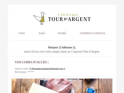 [L’épicerie Tour d’Argent] Bienvenue !