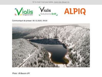 Communiqué de presse : Accord stratégique pour le projet de centrale hydroélectrique Lac Blanc / Lac Noir