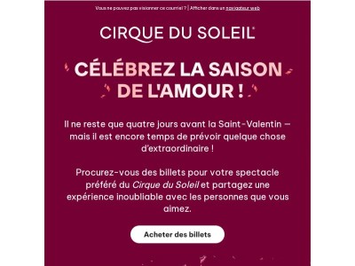 Plus que 4 jours pour rendre la Saint-Valentin inoubliable
