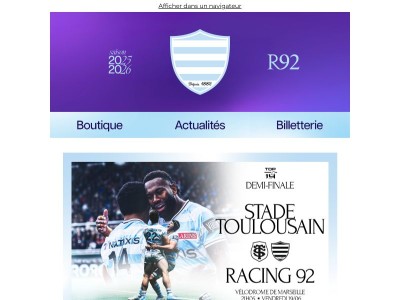 Le Racing 92 en demi-finale du TOP 14 !