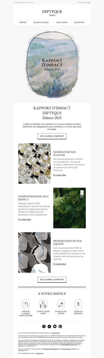 Diptyque réaffirme ses engagements