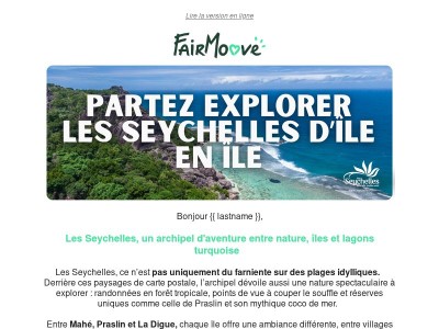 Offrez-vous les Seychelles avec FairMoove 💚