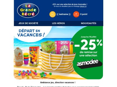 -25% sur une sélection de jeux Asmodée ! 🎲