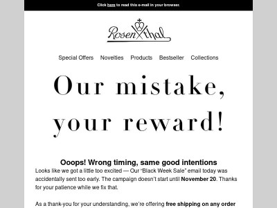 Ooops! Wrong timing, same good intentions