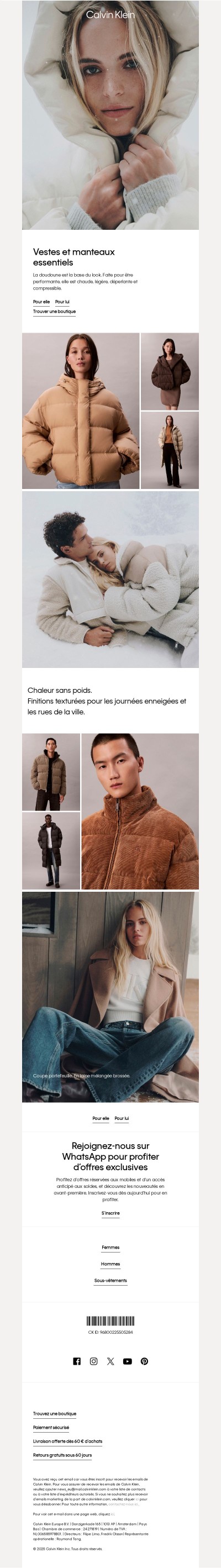 Vestes et manteaux essentiels