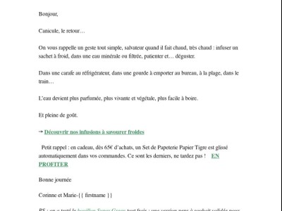💦 Saveurs simples, infusées à froid