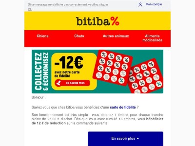 Un bon de réduction de 12 € en commandant sur bitiba 😍
