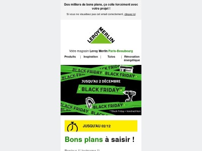 C'est le Black Friday chez Leroy Merlin