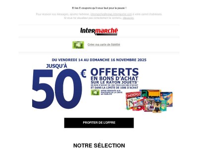 50€ en bons d'achat sur les jouets de Noël, c'est cadeau ! 🎁