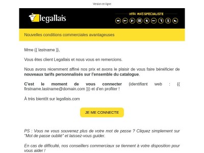 Vos conditions commerciales évoluent
