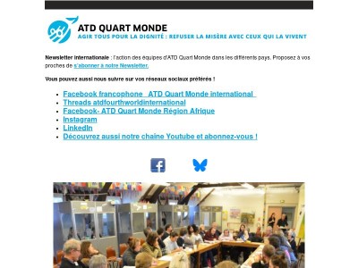 Newsletter internationale – ATD Quart Monde – Novembre 2025