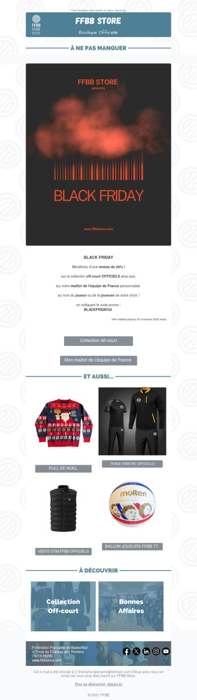 {{ lastname }} pour le Black Friday on vous offre 20% de réduction !