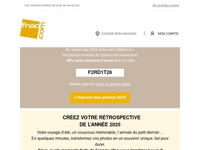 Rappel | Vos photos 2025 ont un message pour vous