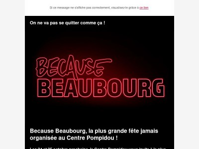 Because Beaubourg | La billetterie est ouverte !