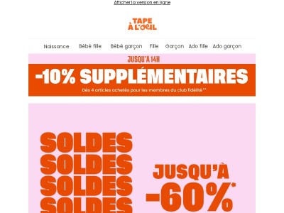 SOLDES : jusqu'à -60%🎉