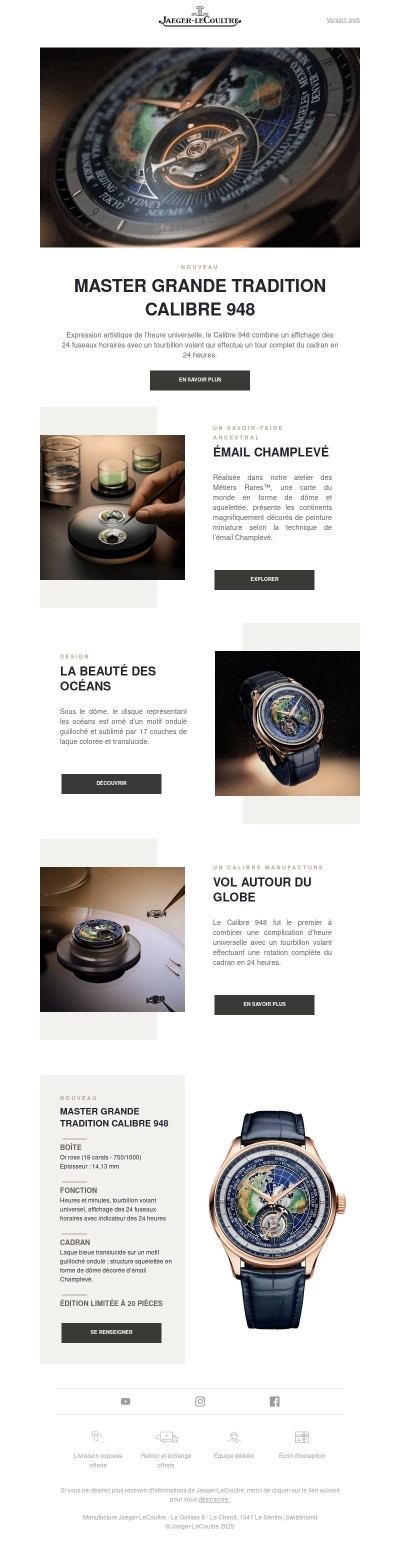 Un cadran en émail habille le tourbillon universel