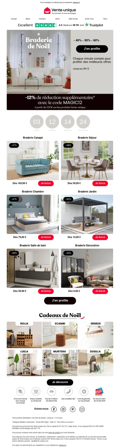 Braderie de Noël : Dernier jour ⏳