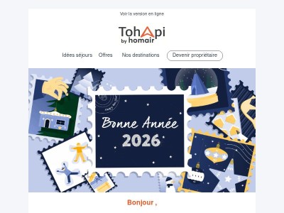 ✨ 2026 : Toute l’équipe Tohapi vous souhaite le meilleur !