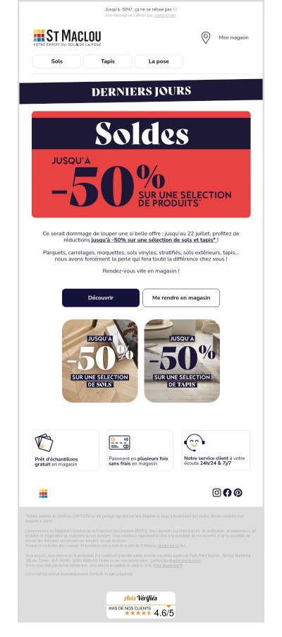 Plus que quelques jours pour profiter des soldes ! ⏱️